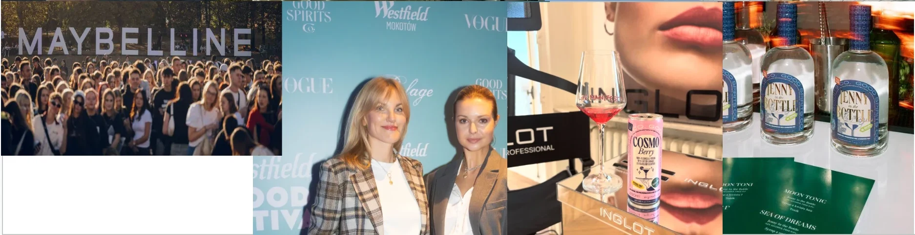 Good Spirits activations at Maybelline, Westfield Good Festival with Vogue, Inglot and a Jenny in the Bottle bar